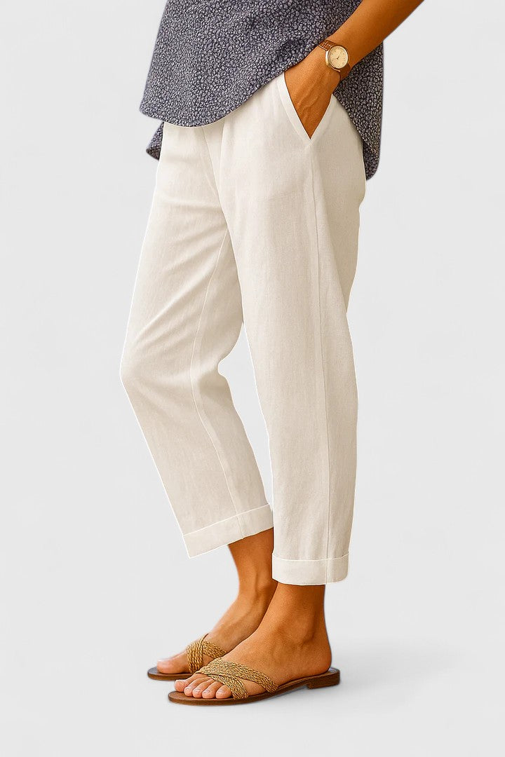 Marivela Elegant Lightweight Pants For Spring And Summer Relaxed Fit by Selouva