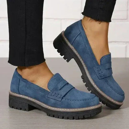 Nadya Comfortable Women Loafers Slip On Shoes With Lug Sole by Selouva