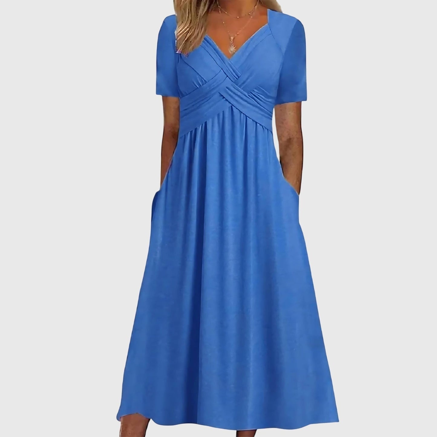 Viola Midi Dress With Tummy Control In Emerald Green by Selouva