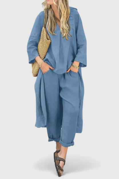 Women's Navy Two-Piece Set with Ease by Selouva