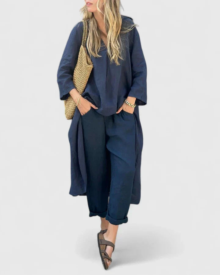 Women's Navy Two-Piece Set with Ease by Selouva