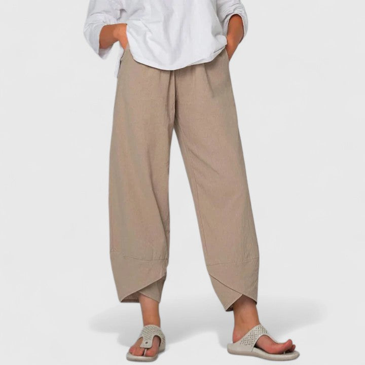 Prism Elegant Pants Vintage Inspired Wide Leg Navy Trousers For Everyday Comfort by Selouva
