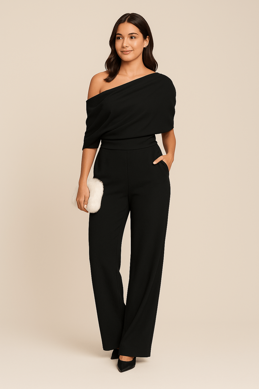 Women's One-Shoulder Jumpsuit by Selouva