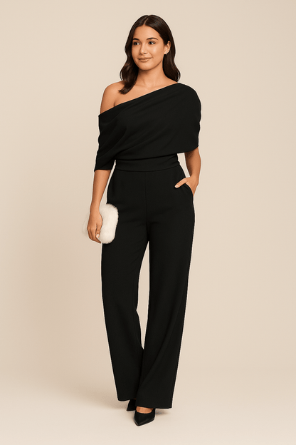 Women's One-Shoulder Jumpsuit by Selouva