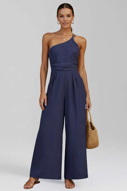 Women's One-Shoulder Jumpsuit by Selouva