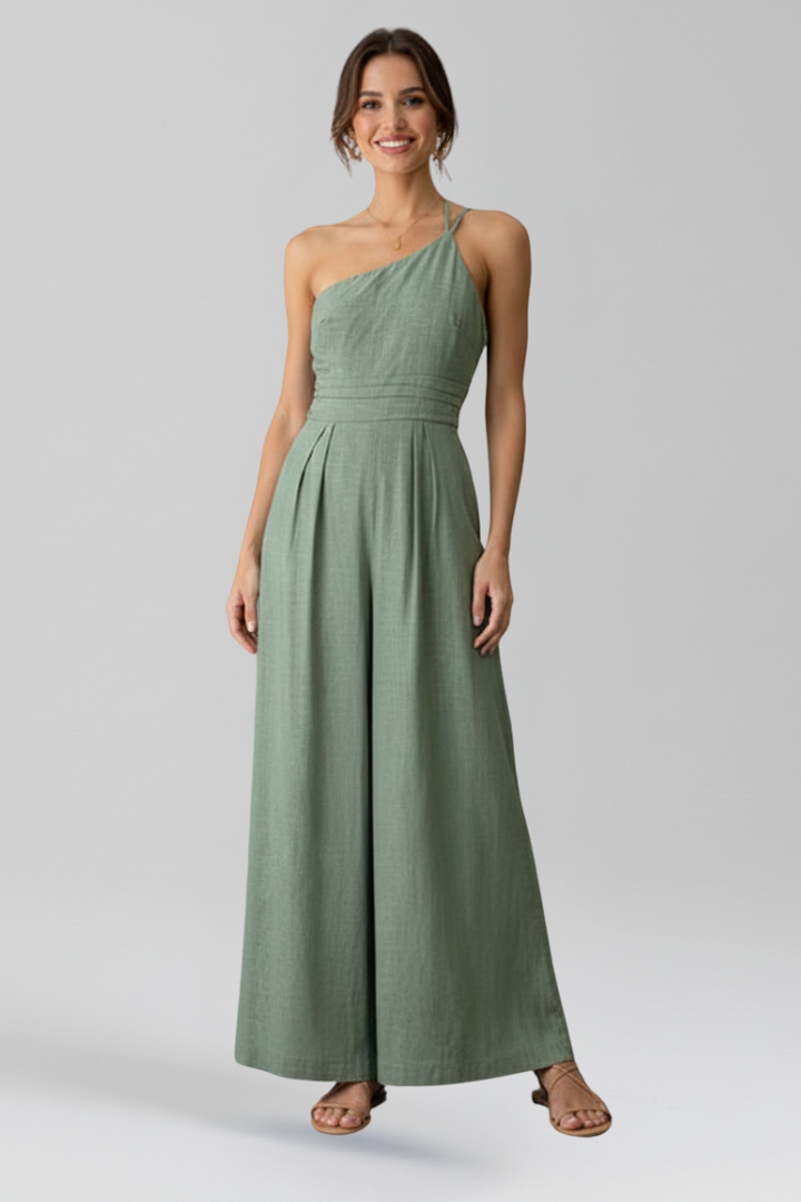 Women's One-Shoulder Jumpsuit by Selouva