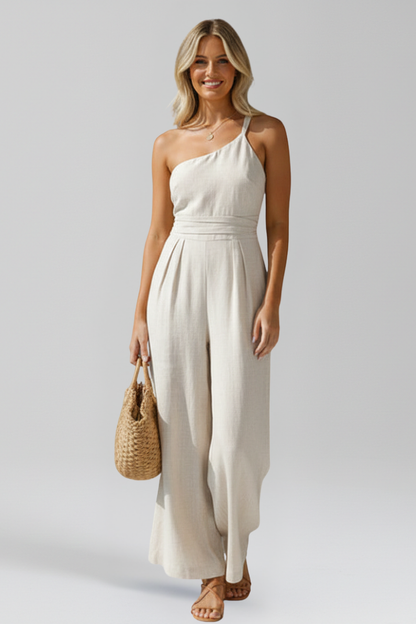 Women's One-Shoulder Jumpsuit by Selouva