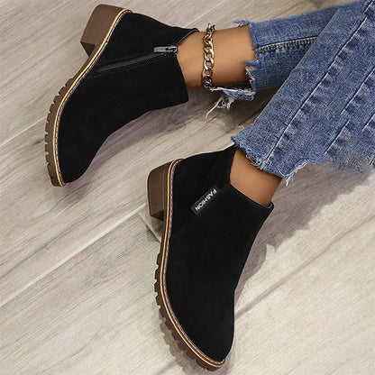 Maele Orthopedic Boots For Women Elegant Low Heel Ankle Boots by Selouva