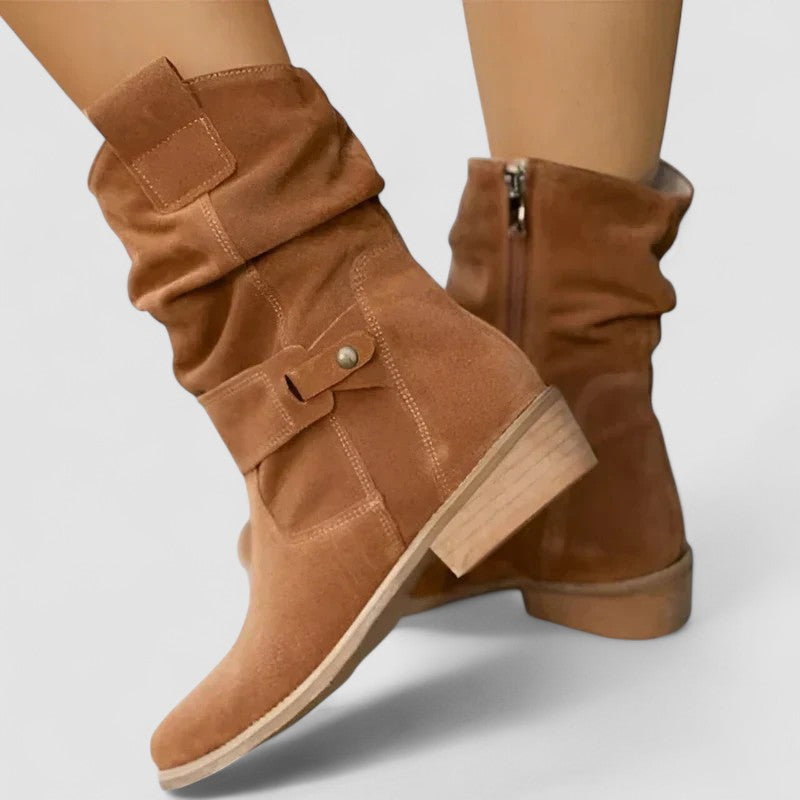 Eleanor Slouchy Suede Inspired Supportive Orthopedic Boots by Selouva