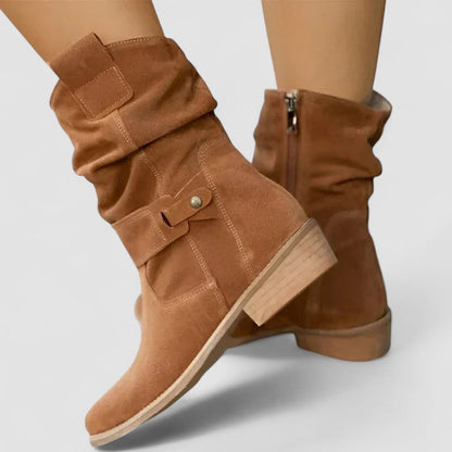 Eleanor Slouchy Suede Inspired Supportive Orthopedic Boots by Selouva