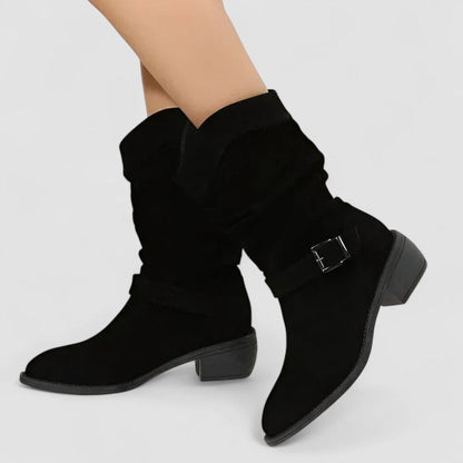 Eleanor Slouchy Suede Inspired Supportive Orthopedic Boots by Selouva