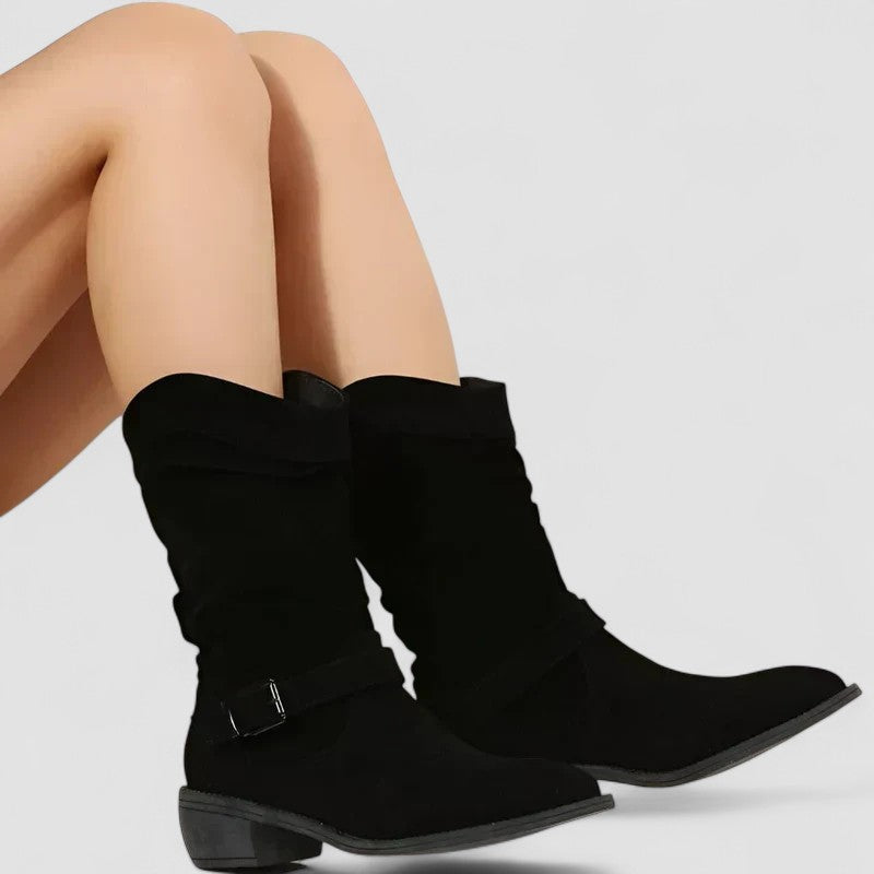 Eleanor Slouchy Suede Inspired Supportive Orthopedic Boots by Selouva