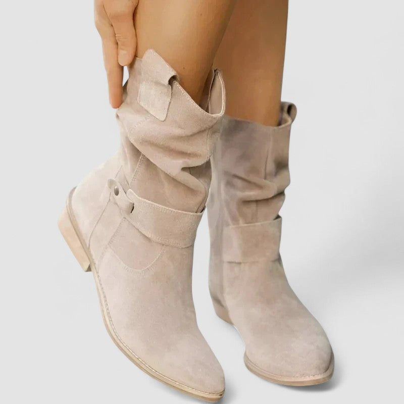 Eleanor Slouchy Suede Inspired Supportive Orthopedic Boots by Selouva