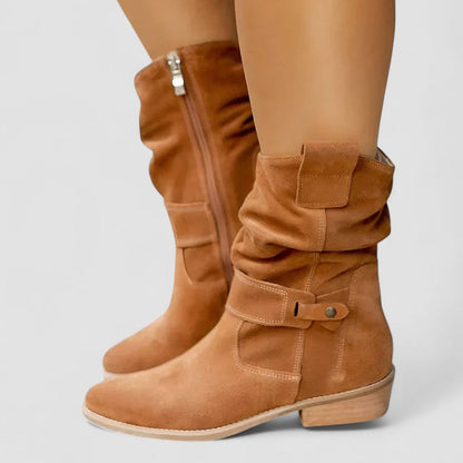 Eleanor Slouchy Suede Inspired Supportive Orthopedic Boots by Selouva