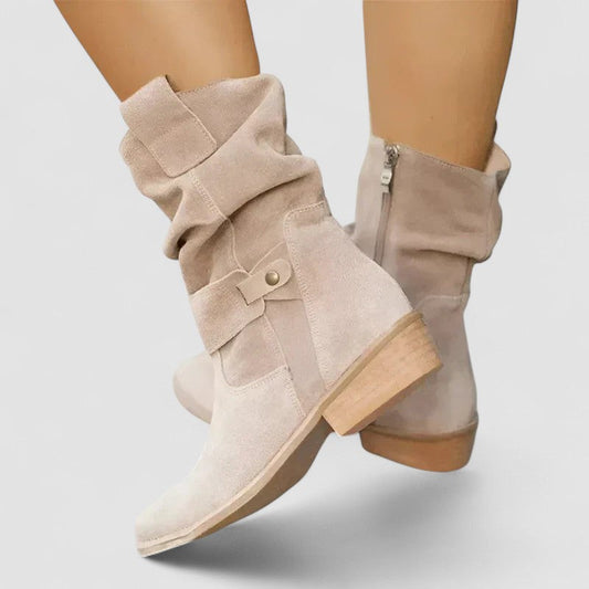 Eleanor Slouchy Suede Inspired Supportive Orthopedic Boots by Selouva