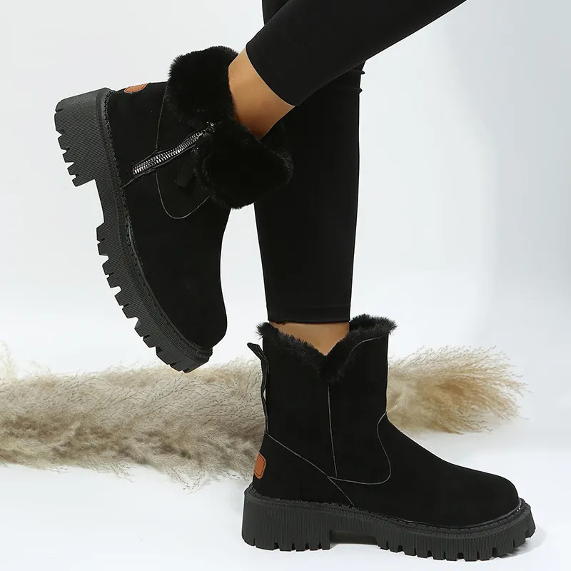 Aylen Orthopedic Winter Boots For Women Warm Faux Fur Lined Ankle Boots by Selouva