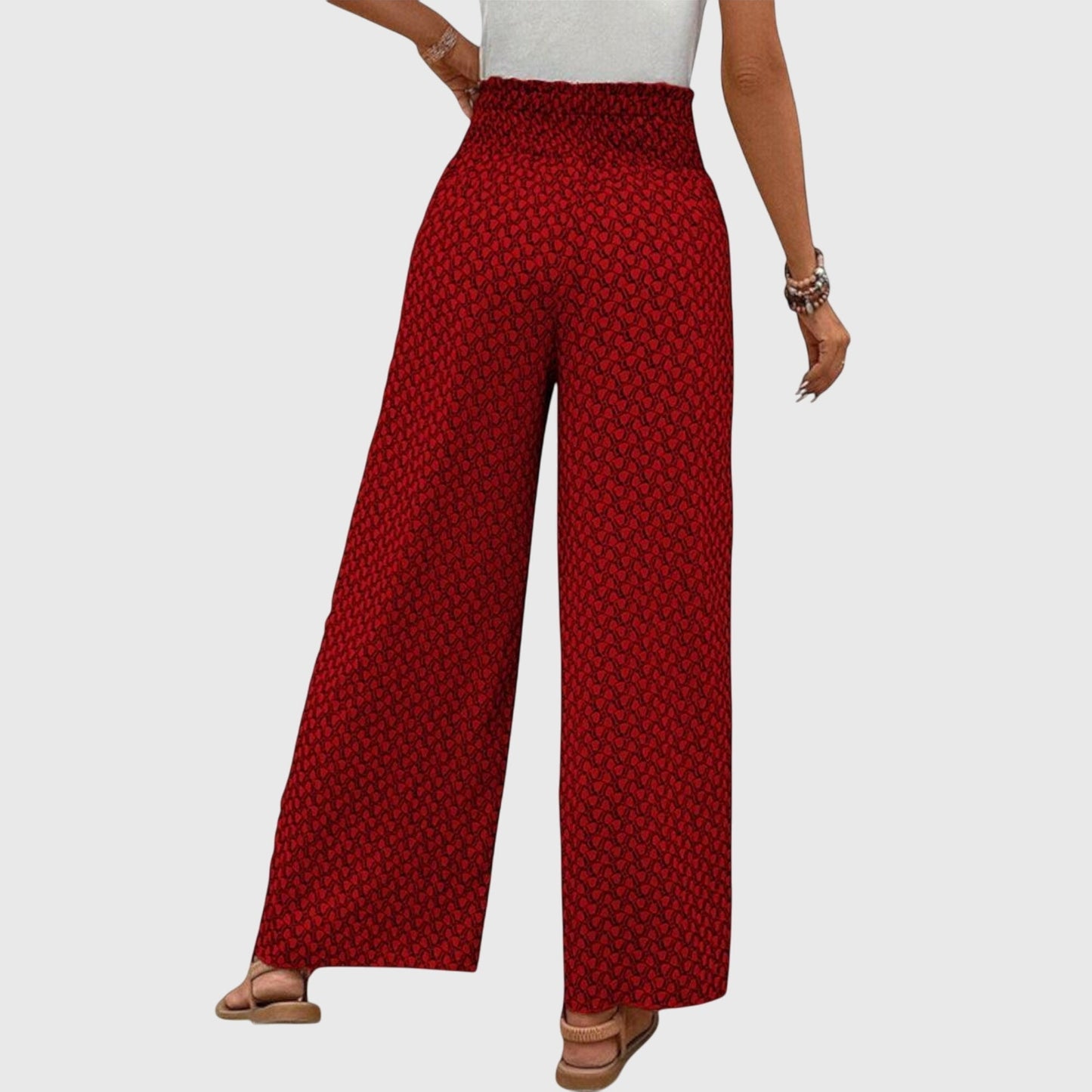 Chiara Stylish Palazzo Pants High Waist Wide Leg Trousers by Selouva