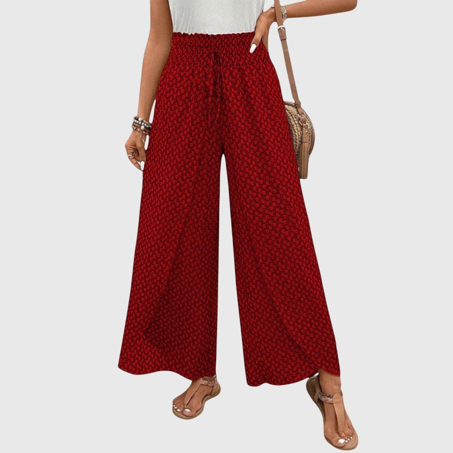 Chiara Stylish Palazzo Pants High Waist Wide Leg Trousers by Selouva
