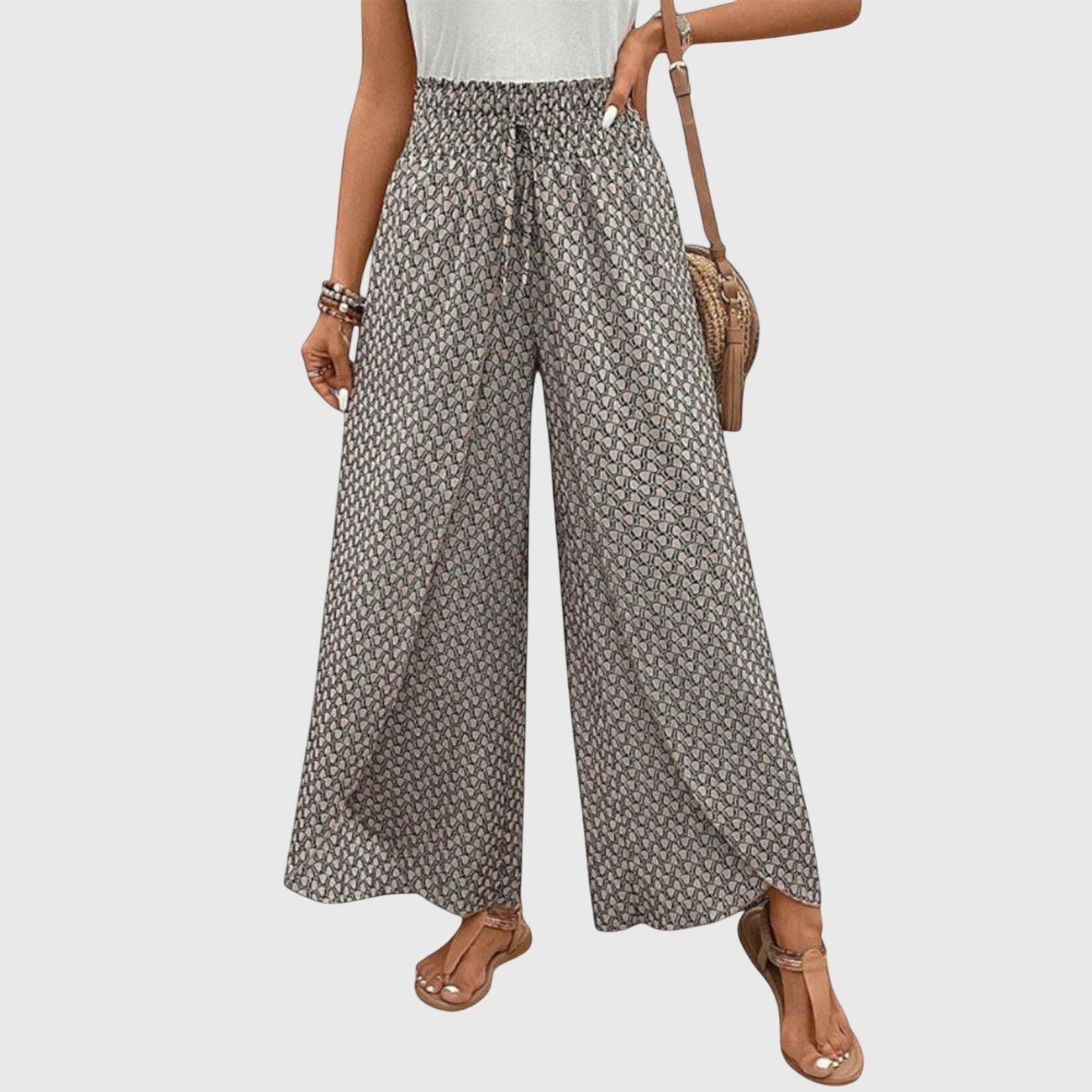 Chiara Stylish Palazzo Pants High Waist Wide Leg Trousers by Selouva