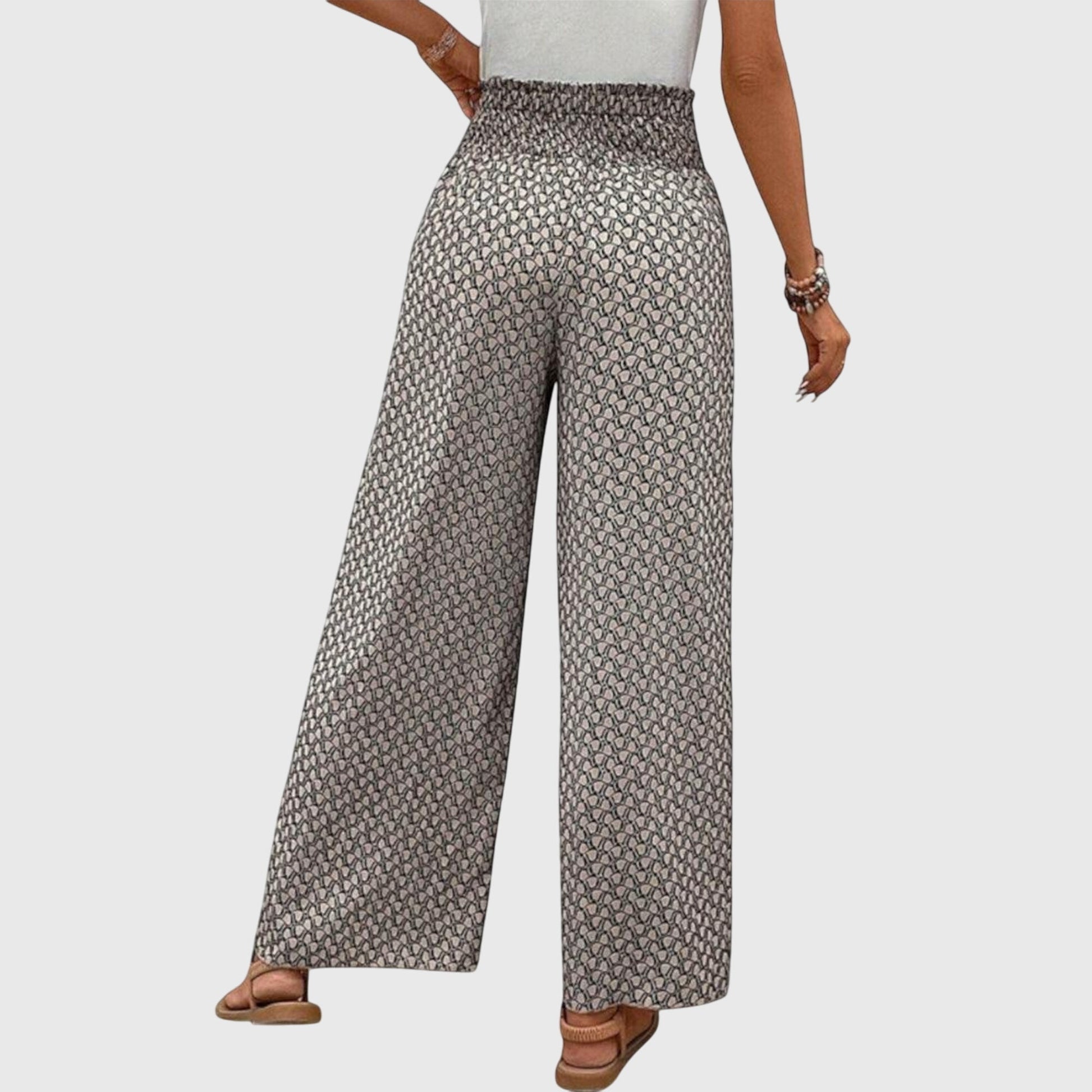 Chiara Stylish Palazzo Pants High Waist Wide Leg Trousers by Selouva