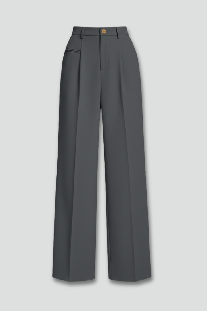 Blair Women's Palazzo Trousers With Front Pleats And Back Pockets by Selouva