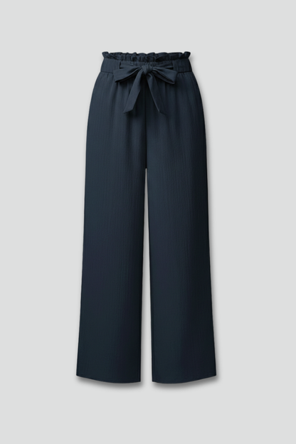 Daisy Womens Palazzo Trousers With Tie Belt And Wide Legs by Selouva
