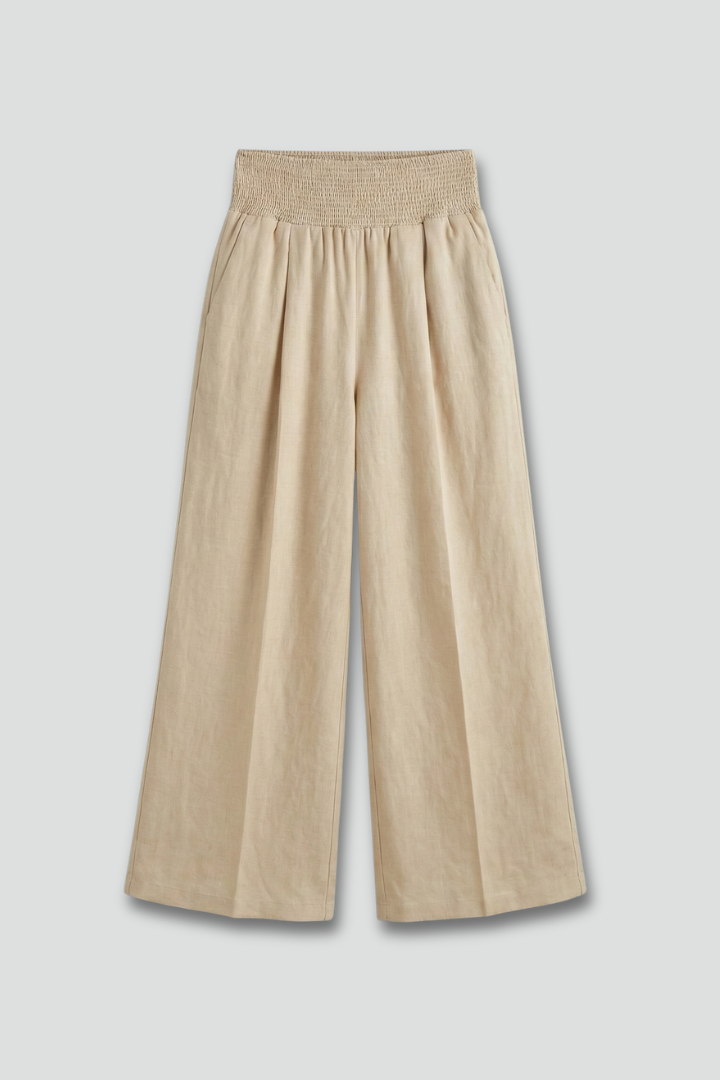 Charlotte Women’s Palazzo Trousers With High Waist And Pleats by Selouva