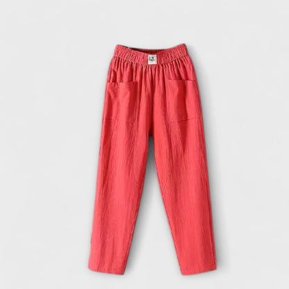 Maya Elegant Elastic Waist Pants for Women in Vibrant Colors by Selouva
