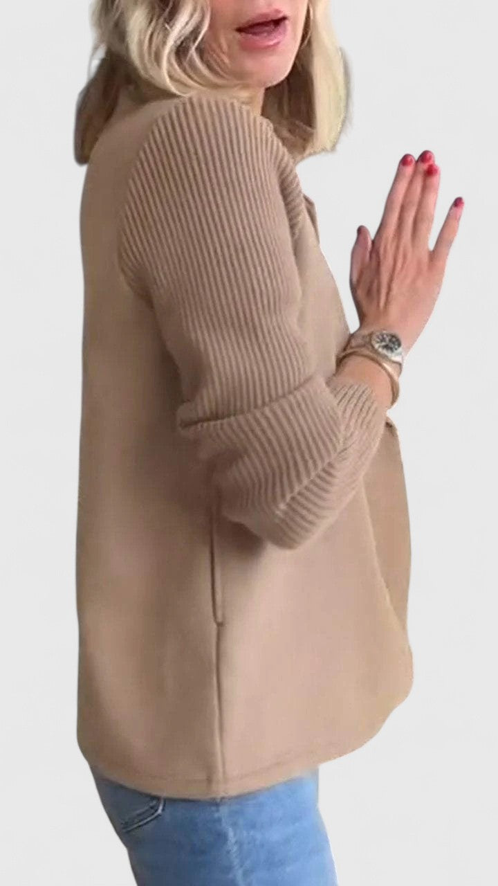 Winslet Pink Double Breasted Blazer With Contrast Sleeves For Women by Selouva