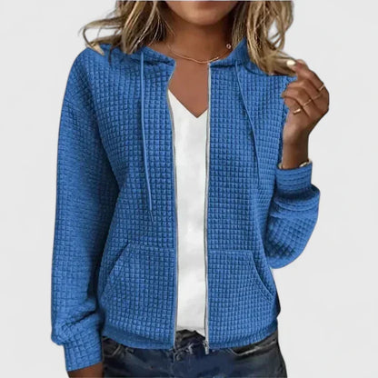 Women's Quilted Jacket with Zip Front for Casual Outings by Selouva