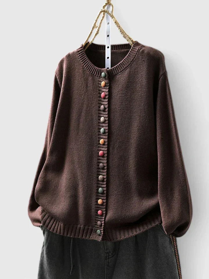Women's Relaxed Cardigan Buttons by Selouva