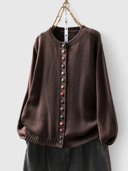 Women's Relaxed Cardigan Buttons by Selouva