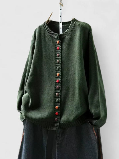 Women's Relaxed Cardigan Buttons by Selouva