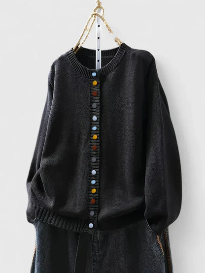 Women's Relaxed Cardigan Buttons by Selouva
