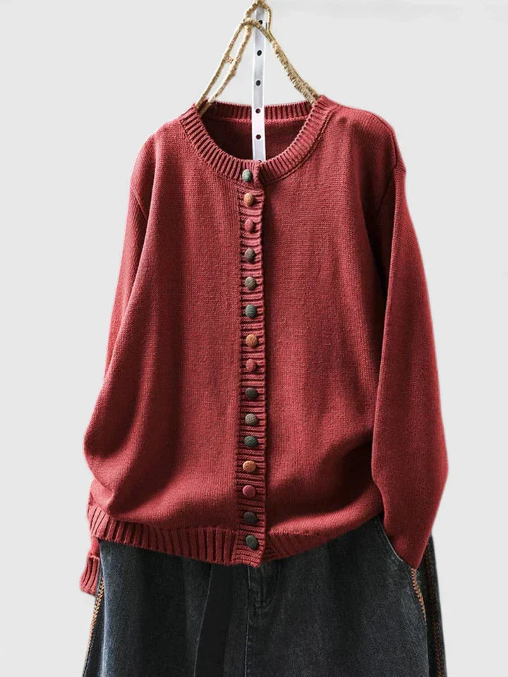 Women's Relaxed Cardigan Buttons by Selouva