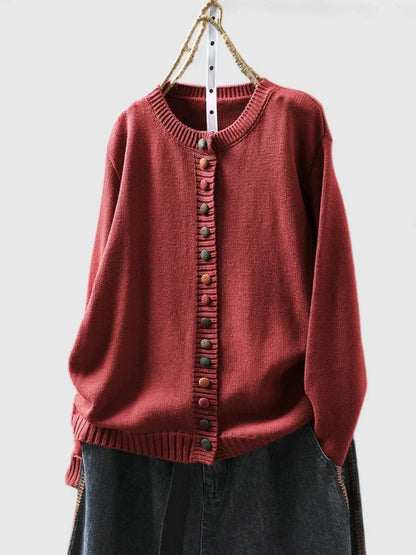 Women's Relaxed Cardigan Buttons by Selouva