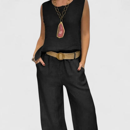 Women's Relaxed Linen Two-Piece Set by Selouva