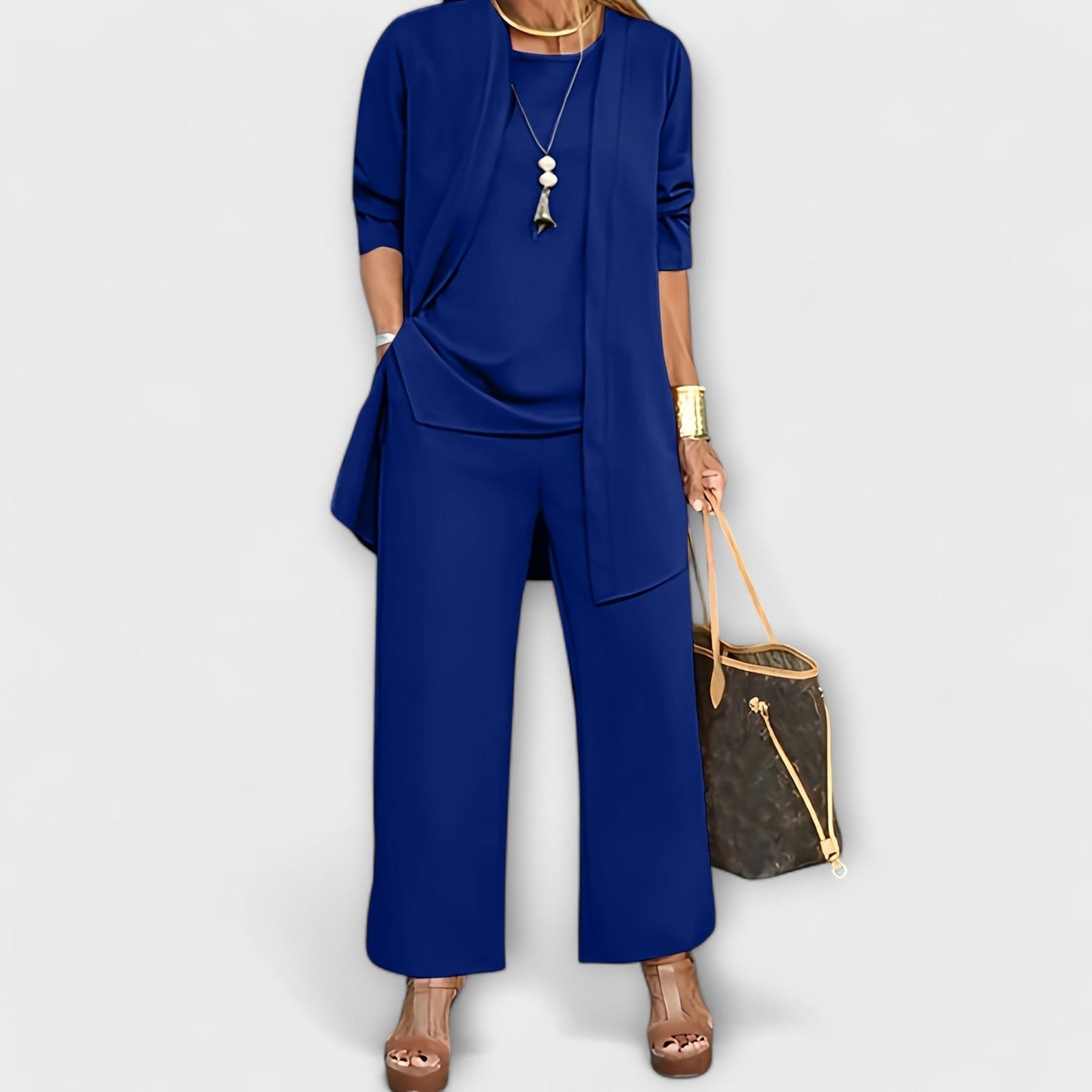 Women's Satin 3Piece Set for Desk-Dinner by Selouva