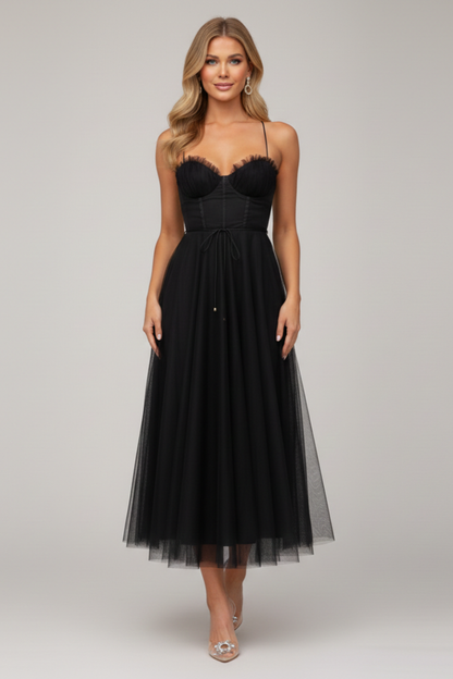 Grace | Women’s Strapless Tulle Skirt Maxi Dress by Selouva