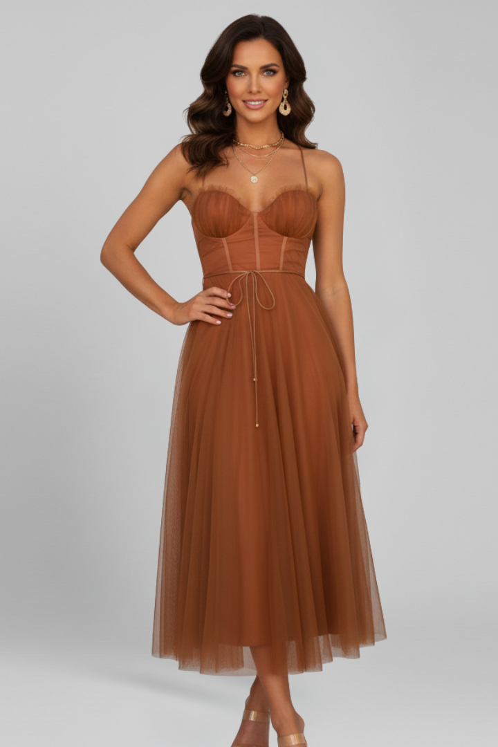 Grace | Women’s Strapless Tulle Skirt Maxi Dress by Selouva