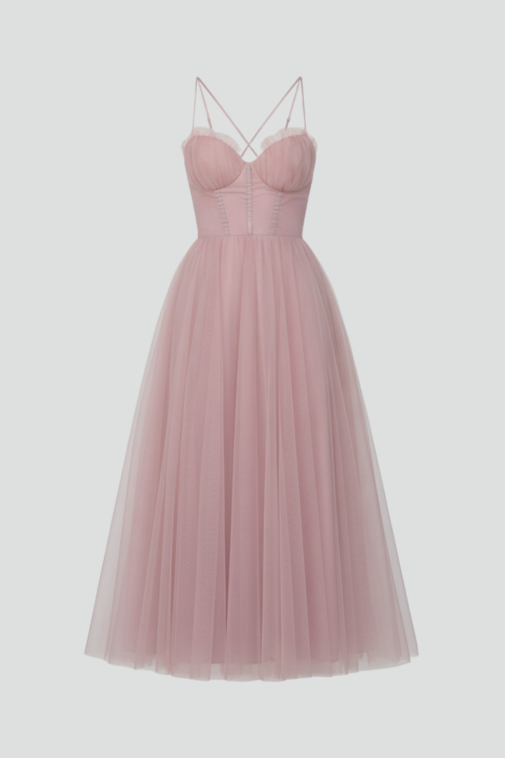 Grace | Women’s Strapless Tulle Skirt Maxi Dress by Selouva