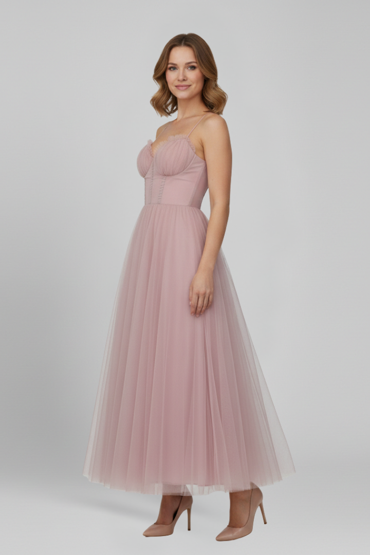 Grace | Women’s Strapless Tulle Skirt Maxi Dress by Selouva