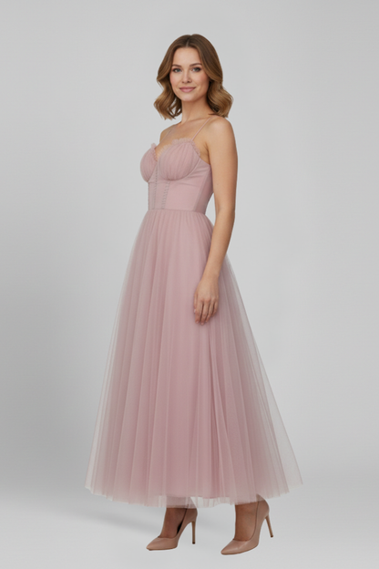 Grace | Women’s Strapless Tulle Skirt Maxi Dress by Selouva