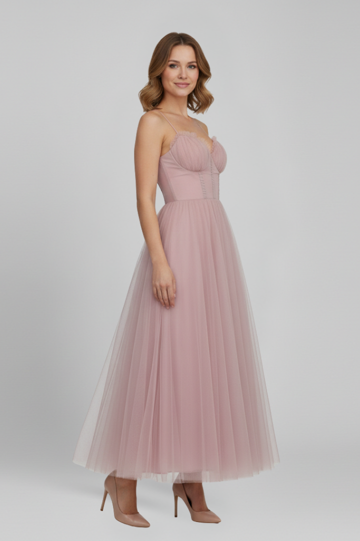 Grace | Women’s Strapless Tulle Skirt Maxi Dress by Selouva