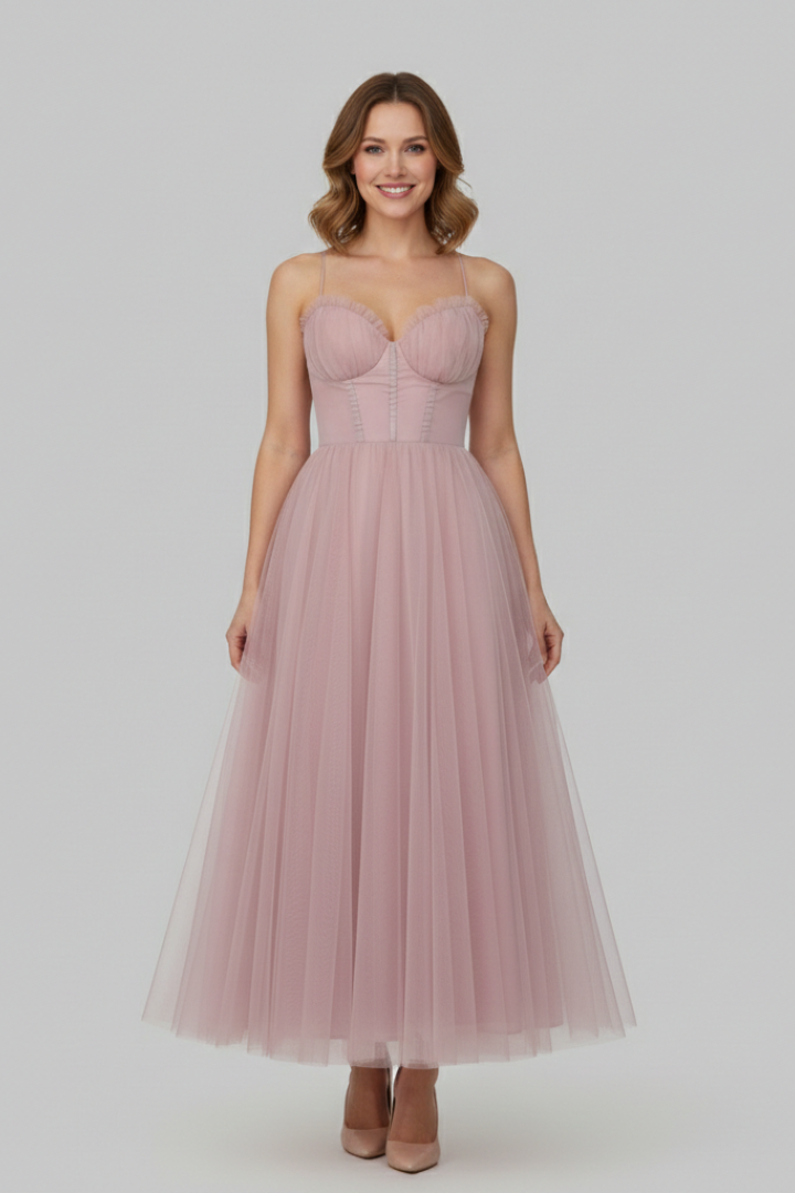 Grace | Women’s Strapless Tulle Skirt Maxi Dress by Selouva