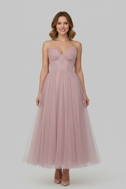 Grace | Women’s Strapless Tulle Skirt Maxi Dress by Selouva
