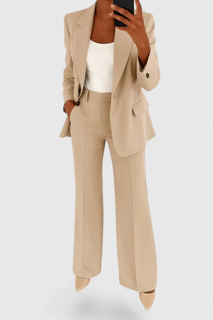 Women's Tailored Blue Two-Piece Suit by Selouva