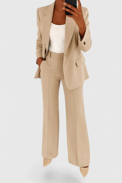 Women's Tailored Blue Two-Piece Suit by Selouva