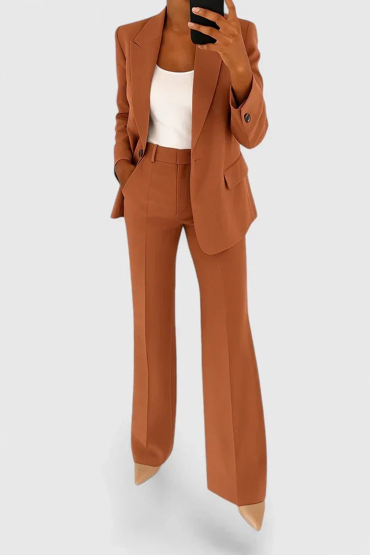 Women's Tailored Blue Two-Piece Suit by Selouva
