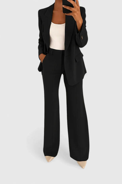 Women's Tailored Blue Two-Piece Suit by Selouva
